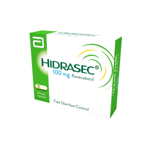 HIDRASEC 100 MG FAST DIARRHEA CONTROL ( RACECADOTRIL ) 10 CAPSULES